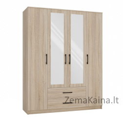 Topeshop ROMANA 160 SON miegamojo drabužių / sieninė spinta 11 spintos 4 durys Ąžuolas Drabužinė