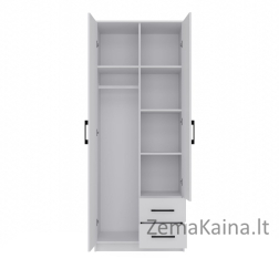 Topeshop ROMANA 80 BIEL L miegamojo drabužių / sieninė spinta 5 spintos 2 durys Balta Drabužinė