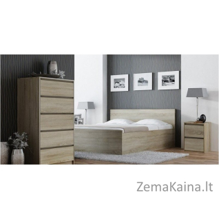 Topeshop K2 SONOMA naktinis staliukas / staliukas prie lovos 2 stalčiai Ąžuolas