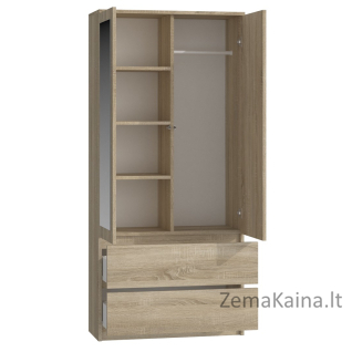 Topeshop SS-90 SON LUS KPL miegamojo drabužių / sieninė spinta 5 spintos 2 durys Ąžuolas Drabužinė