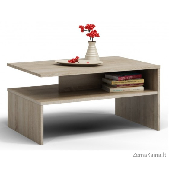 Topeshop ŁAWA BOSTON SONOMA kavos staliukas, staliukas prie lovos, kitas mažas staliukas Nestandartinė forma 2 kojos 1