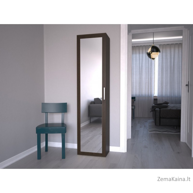 Topeshop DUO SZAFKA CZERŃ miegamojo drabužių / sieninė spinta 2 spintos 1 durys Juoda 4