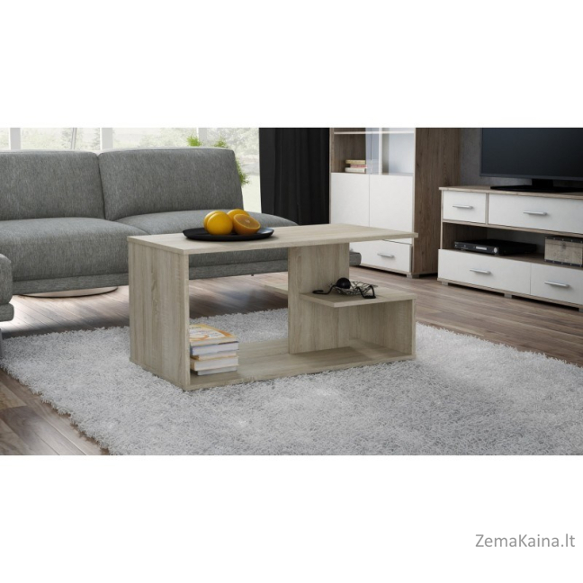 Topeshop ŁAWA DALLAS SONOMA kavos staliukas, staliukas prie lovos, kitas mažas staliukas Nestandartinė forma 1 kojos 3