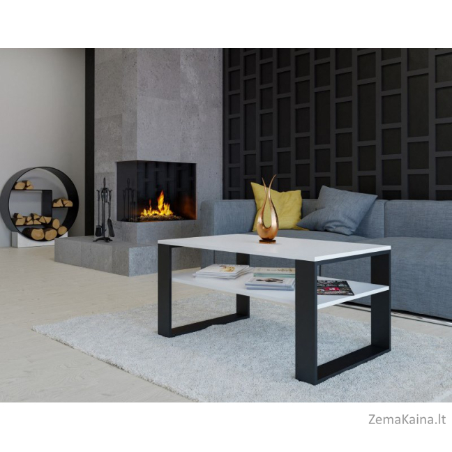 Topeshop MODERN 1P BIEL CZ kavos staliukas, staliukas prie lovos, kitas mažas staliukas Stačiakampio 2 kojos 4