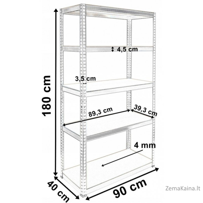 Topeshop REGAŁ G9040 lentyna sodo įrankiams Laisvai stovintis Cinkuotas plienas, MDF 11