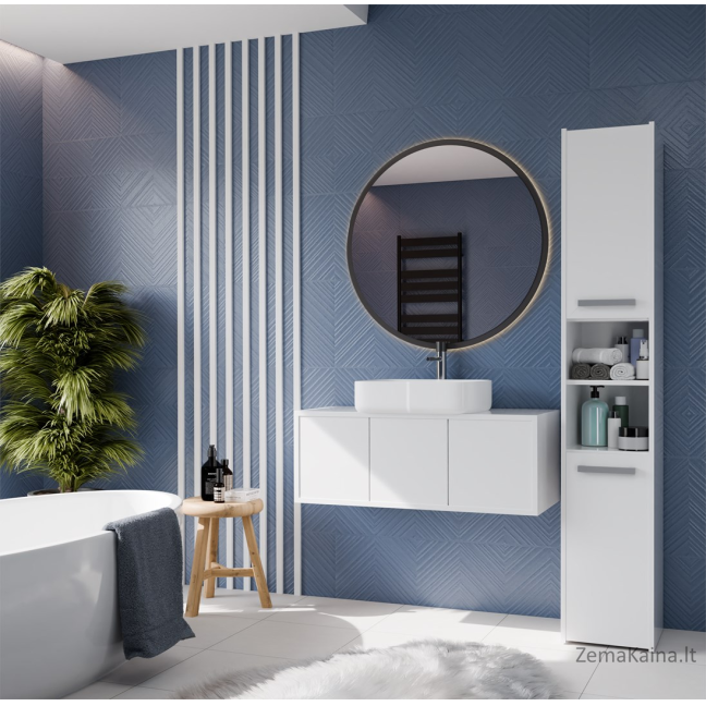 Topeshop S30 BIEL vonios kambario spintelė Balta 6