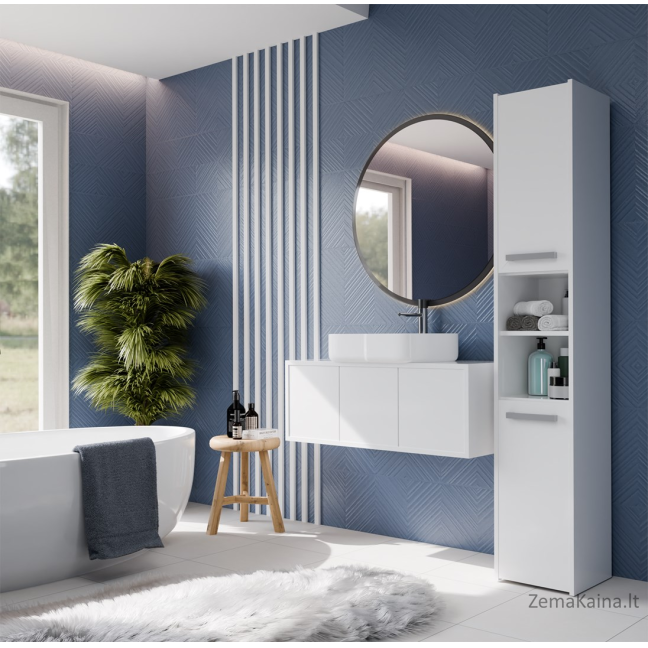 Topeshop S30 BIEL vonios kambario spintelė Balta 5