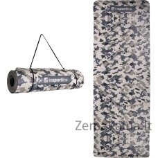 Treniruočių kilimėlis inSPORTline Camu 173x61x0,4 cm - Grey Camouflage