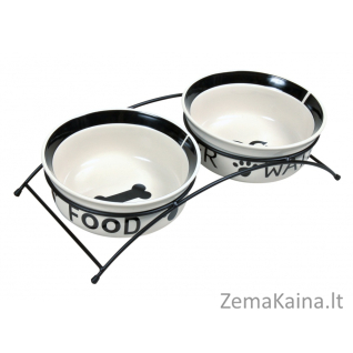 TRIXIE 24641 Keraminių dubenėlių rinkinys ant stovo 0,6 l