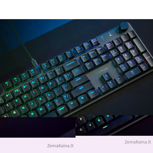 Trust GXT 866 TORIX klaviatūra USB QWERTY JAV tarptautinė versija Juoda 12