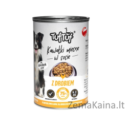 Tuf Tuf kawałki mięsne z drobiem dla psa puszka 415g