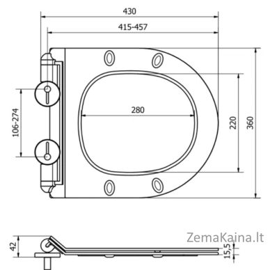 Tualetas su dangčiu Mexen Lena Rimless (39010100 + 3322XX00) 3