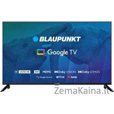 TV 43" Blaupunkt 43UBG6000S 4K Ultra HD LED, GoogleTV, Dolby Atmos, WiFi 2,4-5GHz, BT, juoda