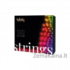 TWINKLY Strings 100 (TWS100STP-BEU) Išmaniosios Kalėdų eglutės lemputės 100 LED RGB 8 m