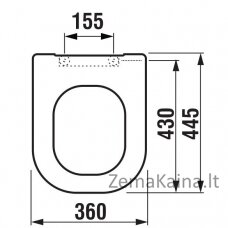 Unitazo dangtis Deep 93611-300063