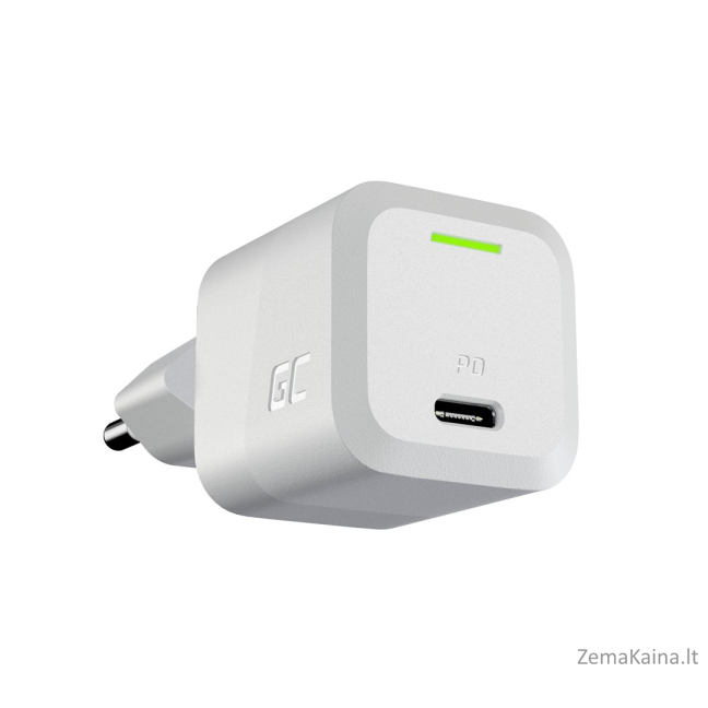 USB Charger Green Cell PowerGaN 33 W PD 3.0 QC 3.0 1x USB-C white 2