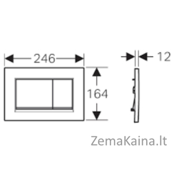 Vandens nuleidimo mygtukas Geberit Sigma 30, 115.883.01.1, matinis baltas