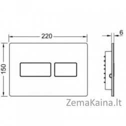 Vandens nuleidimo mygtukas Tecesolid 9240433, baltas matinis