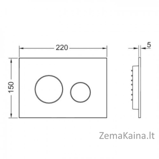 Vandens nuleidimo mygtukas Tece 9240920, baltas