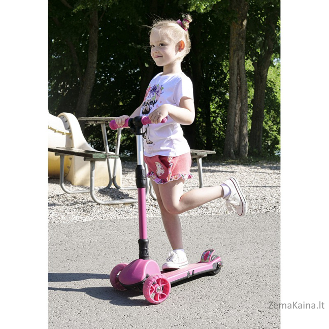 Vaikiškas elektrinis paspirtukas Beaster Kids, rožinis, vaikams nuo 6 metų 1