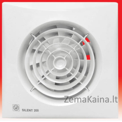 Ventiliatorius su drėgmės jutikliu ir laikmačiu SOLER&PALAU SILENT-200 SILENT-200 CHZ, 5210426200