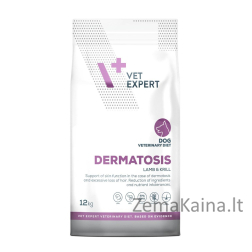 VET EXPERT Veterinary Diet Dermatosis Dog Lamb & Krill - sausas šunų maistas - 12 kg