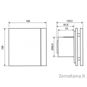 Ventiliatorius su laikmačiu SOLER&PALAU SILENT-100 CRZ DESIGN 5210601900 1