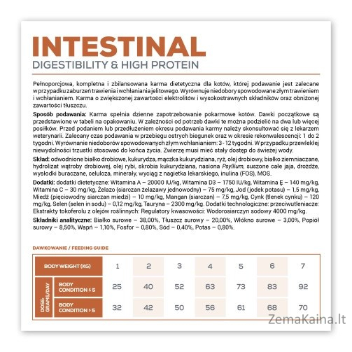 VET EXPERT Veterinary Diet Intestinal Cat - sausas maistas katėms - 250 g 1
