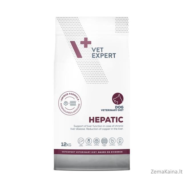 VET EXPERT Veterinary Diet Hepatic Dog - sausas šunų maistas - 12kg 1
