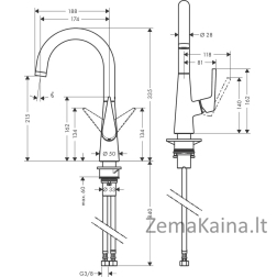 Virtuvinis maišytuvas Hansgrohe Talis M51 72814000