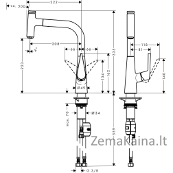 Virtuvinis maišytuvas Hansgrohe Talis Select M51 72822000