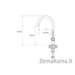 Virtuvinis maišytuvas Quadron JODIE Q LINE SLIM 3623511_BS, plieno