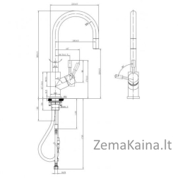 Virtuvinis maišytuvas su ištraukiama žarna Villeroy & Boch Umbrella 92540005