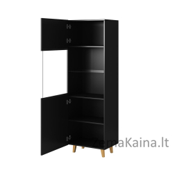Vitrina PAFOS 60x40x182 matinė juoda