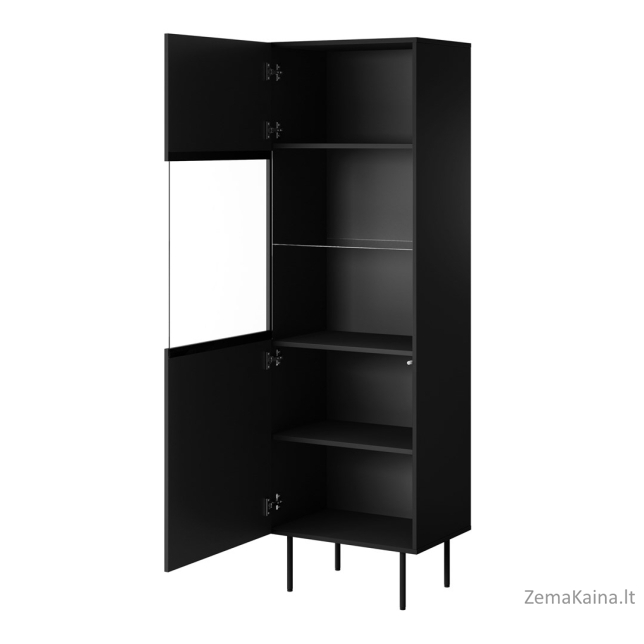 Vitrina PALAZZO 60x42x190 juoda + ąžuolinė 1
