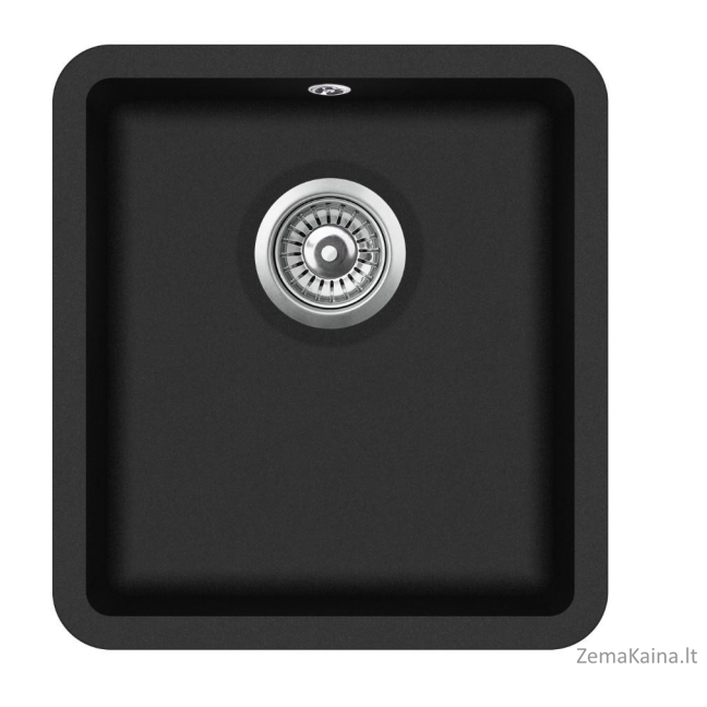 Virtuvės plautuvė AQUASANITA ARCA SQA101W 601 Black - Metallic, uždaromas ventilis
