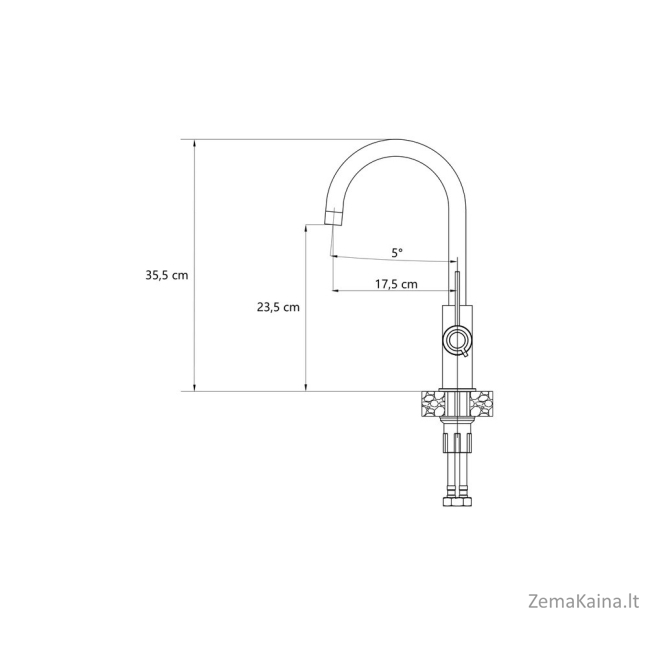 Virtuvinis maišytuvas Quadron JODIE Q LINE SLIM 3623511_BS, plieno 1