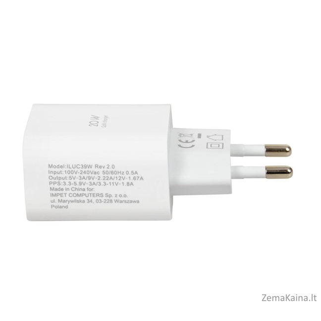 WALL CHARGER I-BOX C-39 USB-C PD20W WITH CABLE 4
