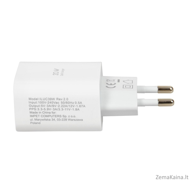 WALL CHARGER I-BOX C-39 USB-C PD20W WITH CABLE 7