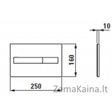WC klavišas Laufen LIS Dual Flush, baltas 8956610000001