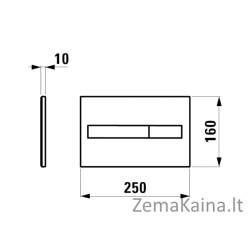 WC klavišas  LIS Dual Flush, chromas 8956610040001