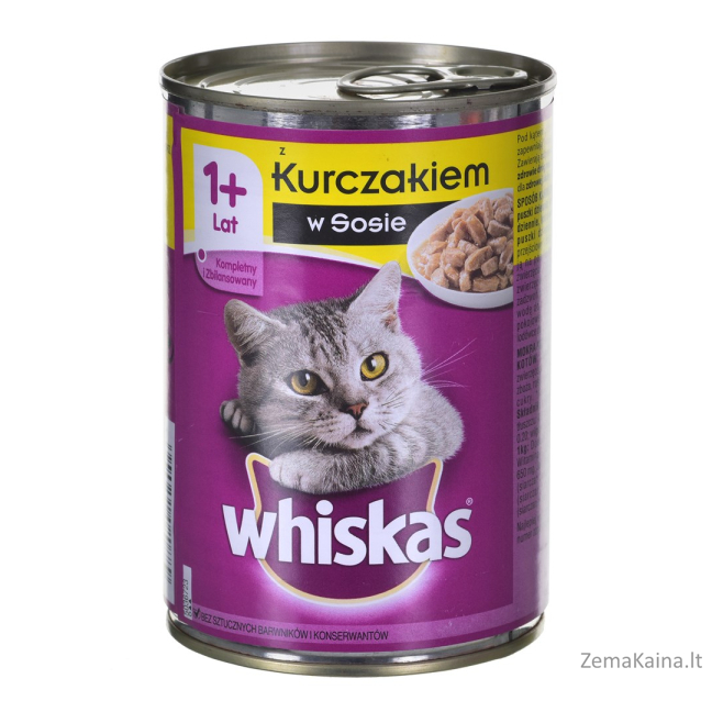 WHISKAS SUAUGUSIŲJŲ VIŠTIENA - SKARDINĖ 400G