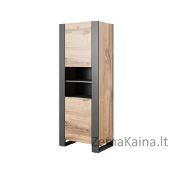 WOOD knygų spinta 65x40x170,5 ąžuolas wotan + antracitas