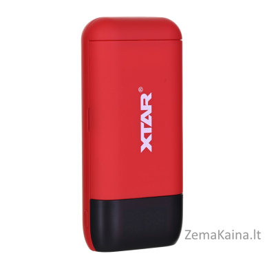 XTAR PB2S raudonas įkroviklis / ličio jonų 18650 / 20700 / 21700 cilindrinių baterijų maitinimo bankas 3