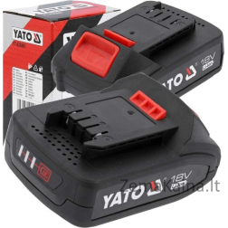 Yato YATO AKUMULIATORIUS 18V Li-ION 2.0AH Akumuliatorius, skirtas 18V SISTEMOS ELEKTROS ĮRANKIMS