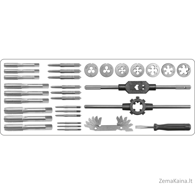Yato YT-2975  Čiaupų ir štampų rinkinys M3-M12 32 vnt. 3