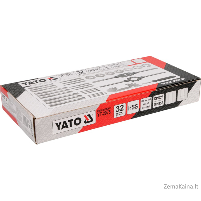 Yato YT-2975  Čiaupų ir štampų rinkinys M3-M12 32 vnt. 1