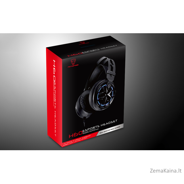 Žaidimų ausinės Motospeed H60, USB 1